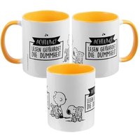 Mug - Lesen gefährdet -inner yellow von United Labels