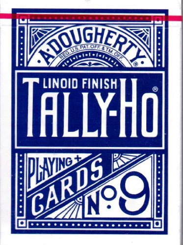 United States Playing Card Company Tally Ho Fan Blue Back Playing Cards by The von Tour de magie