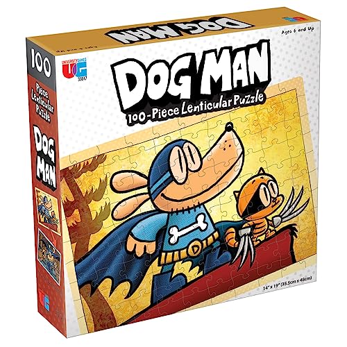 University Games Dog Man Adventures 100-teiliges 3D Cartoon Lentikular Puzzle für 14 Jahre und älter von University Games