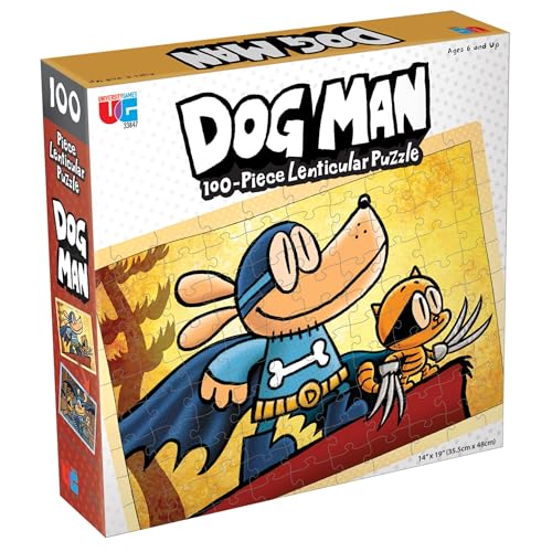 University Games Dog Man Adventures 100-teiliges 3D Cartoon Lentikular Puzzle für 14 Jahre und älter von University Games