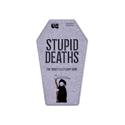 University 01406 Games Stupid Deaths Coffin Tin Game,Grey von University Games