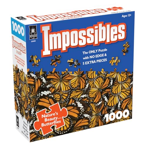 University Games 33405 Impossibles Puzzle-Butterfly Kisses, merhfarbig, Einheitsgröße von University Games