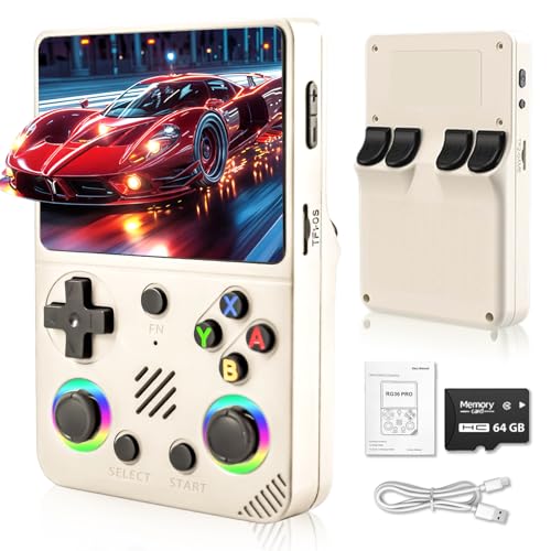 Unokit 2025 RG36 Pro Handheld Retro Spielekonsole - 3,5 Zoll IPS-Bildschirm mit Open Source Linux System, 64G TF Karte, 20.000+ Retro Classic Games, 3200mAh Akku, Handheld Spielekonsolen, Weiß Unokit 2025 RG36 Pro Handheld Retro Spielekonsole - 3,5 Zoll IPS-Bildschirm mit Open Source Linux System, 64G TF Karte, 20.000+ Retro Classic Games, 3200mAh Akku, Handheld Spielekonsolen, Weiß von Unokit