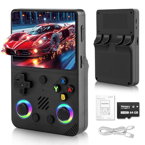 Unokit Handheld Retro Spielekonsole - 3,5 Zoll IPS Bildschirm mit Open Source Linux System, 64G TF Karte 20.000+ Retro Classic Games, 3200mAh Akku, Handheld Spielekonsolen, Schwarz Unokit Handheld Retro Spielekonsole - 3,5 Zoll IPS Bildschirm mit Open Source Linux System, 64G TF Karte 20.000+ Retro Classic Games, 3200mAh Akku, Handheld Spielekonsolen, Schwarz von Unokit