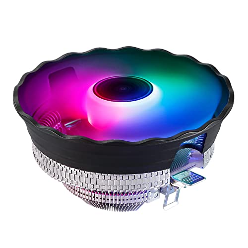 Unykach Jotun DF 120 RGB CPU-Kühlkörper, Leistung TDP, 95 W, Konisches Design, sehr leise, mit 9 Flügeln, weißer Lüfter und Universalsockel, kompatibel mit Einer Vielzahl von CPUs von Unykach