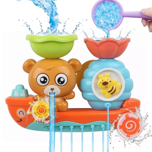 Badewannenspielzeug, Badespielzeug Spielzeug ab 1 Jahr, Badespielzeug Baby ab 1 Jahr, Badewannenspielzeug ab 1 Jahr, Wasserspielzeug Kinder, Geschenk Mädchen Junge 1 2 3 Jahr von Uoliui