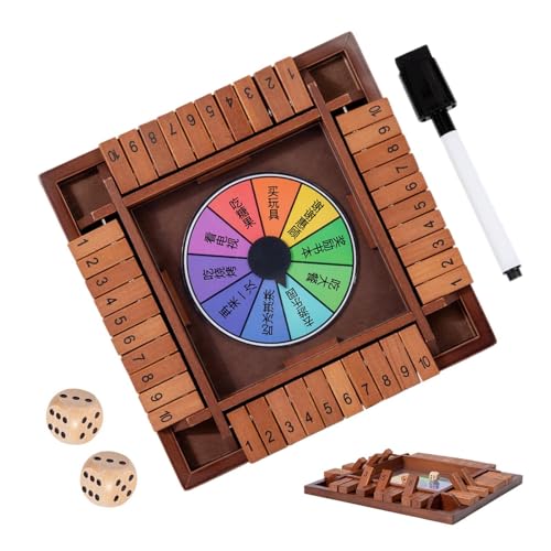 Dice Games for Kids | Wooden Box Dice Game - Four-Sided Numbers Chess Toy for Parent-Child Interaction Family Party Travel Home Bar Gathering Dice Games for Kids | Wooden Box Dice Game - Four-Sided Numbers Chess Toy for Parent-Child Interaction Family Party Travel Home Bar Gathering von Uonguon