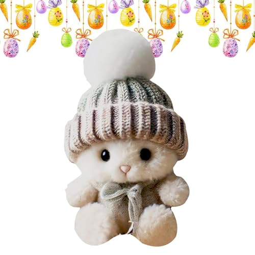 Easter Plush Toy, Bunny Plush, Handmade Easter Rabbit, Emotional Support, 5.91x5.12x1.57 Inches, for Birthday, Spring Holiday, Unisex Design, Sturdy Construction von Uonguon