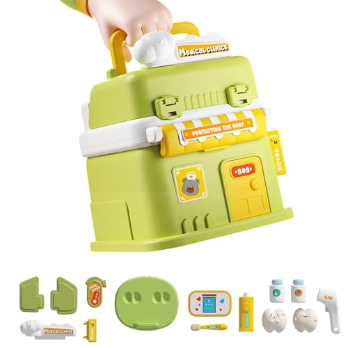 Educational Pretend House Sets, Role Play Doll House Handle, Cognitive Development and Learning Activities for Preschoolers, Fun Educational Toys for Kids Ages 3+ for Boys and Girls von Uonguon