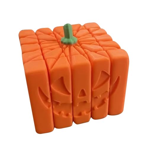 Halloween Pumpkin Sensory Toy, Stress Relief Cube Bar, Interactive Pumpkin Stress Reliever, Fidget Toys for Kids and Adults, Stress Relief Sensory Cube for Halloween Fun von Uonguon