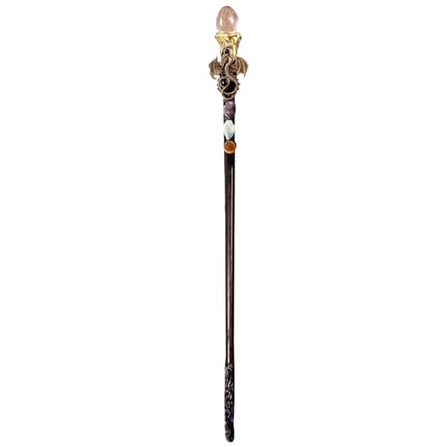 Handcrafted Amethyst Crystal Wand | Fairy Wand For Adults | Unique Natural Crystal Decoration For Role-Playing Games | Perfect Accessory For Spiritual Practices And Themed Events von Uonguon