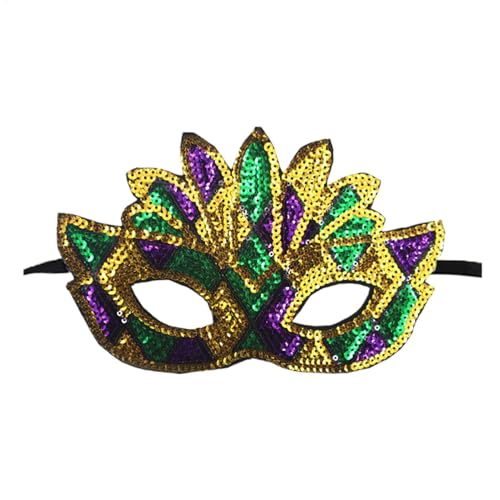 Masquerade Face Cover, Sequin Fabric Facepiece With Elastic Rope, Elegant Adult Masque For Costume Parties, Carnivals, Masquerades, And Social Gatherings For Adults Accessories von Uonguon