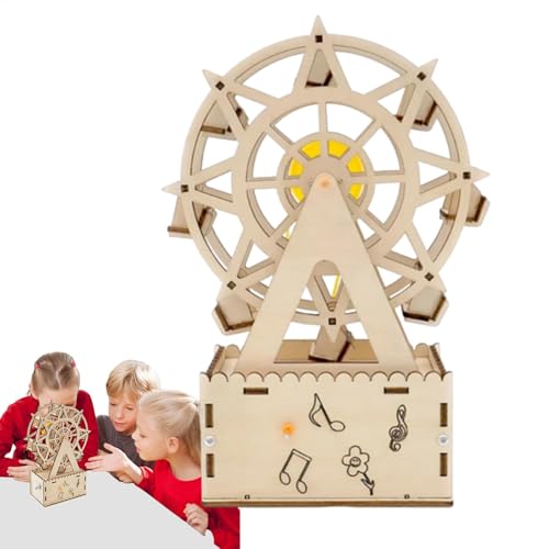 Music Box Ferris Wheel, Rotating Ferris Wheel Music Box, Wooden Ferris Wheel Music Box, Ferris Wheel Craft Kit, Music Box Ferris Wheel for Adults, Wooden Music Box for Teen Boys, Ferris Wheel Craft von Uonguon