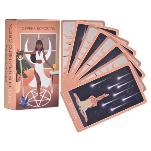 Oracle Tarot Cards, 78 Stücke Wahrsagendeck für Anfänger, Astrologie -Meditation mit mystischen Glücksspielwerkzeugen, tragbare spirituelle Karte für Erwachsene, Kinder, Sammler Oracle Tarot Cards, 78 Stücke Wahrsagendeck für Anfänger, Astrologie -Meditation mit mystischen Glücksspielwerkzeugen, tragbare spirituelle Karte für Erwachsene, Kinder, Sammler von Uonguon