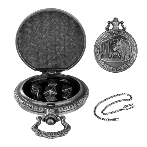 Pocket Watch Dice Game, Chain Design Watch Shell Dice, Ideal for Theme Parties, Family Gatherings, Friends Parties, and Other Holiday Board Game Activities for Home Entertainment von Uonguon