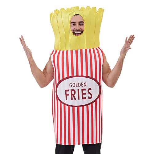 Pommes Frites Kostüm, Fast-Food-Chips-Outfit, lustiges Cosplay-Kostüm für Damen und Erwachsene, leichtes Design, bequeme Passform, perfekt für Halloween, Partys, Veranstaltungen, Bühnenauftritte Pommes Frites Kostüm, Fast-Food-Chips-Outfit, lustiges Cosplay-Kostüm für Damen und Erwachsene, leichtes Design, bequeme Passform, perfekt für Halloween, Partys, Veranstaltungen, Bühnenauftritte von Uonguon