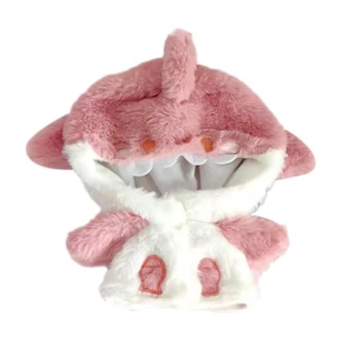 Puppenhai-Hoodie, Kinderpuppenkleidung, Anime-Plüschkleidung, Puppenkleidungszubehör, 7,8 Zoll Dress Up Spielzeug, Shark Hoodie Anzug, süßes Puppen-Outfit für Puppen, weiches Puppenkostüm von Uonguon