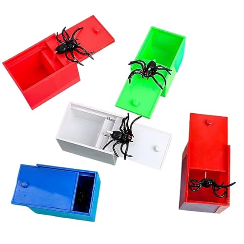 Spider Prank Box, Hilarious Spider Gag Box, Funny Scary Prank Box, Set of 5 Spider Prank Boxes, Spider Jumping Out Box,Novelty Gag Prank Box, Creative Trick Box, Spider Prank for Kids, von Uonguon