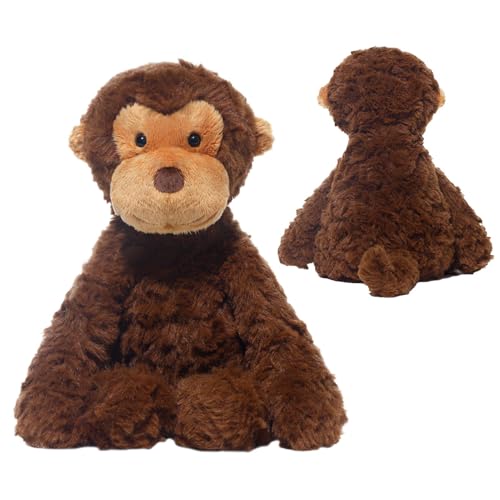 Stuffed Animals Monkey, Soft Plush Monkey, Realistic Sitting Monkey, Plush Monkey Stuffed Toy, 9.84in Monkey Plush, Cuddly Monkey Stuffed Animal, Adorable Plush Monkeys, von Uonguon