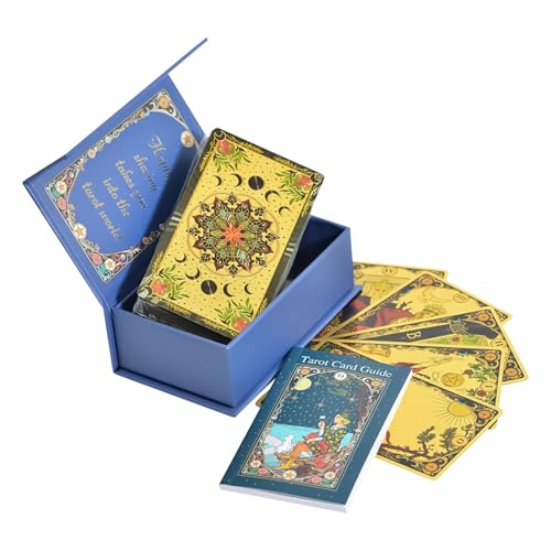 Tarot Card Deck, 80 Pieces Girl Board Game Set, Illustrated Playing Guide with Step by Step Instructions, Colorful Spiritual Tool, Ideal for Women, Men, Kids, Boys, Girls, Family Fun, Daily Use Tarot Card Deck, 80 Pieces Girl Board Game Set, Illustrated Playing Guide with Step by Step Instructions, Colorful Spiritual Tool, Ideal for Women, Men, Kids, Boys, Girls, Family Fun, Daily Use von Uonguon