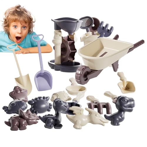 Uonguon Beach Toys, Sturdy Sand Castle Kit with Molds, Cute Travel Games, Portable Children Supplies, Fun Outdoor Playset, 20x Molds, Ideal for Travel and Hot Weather Play von Uonguon