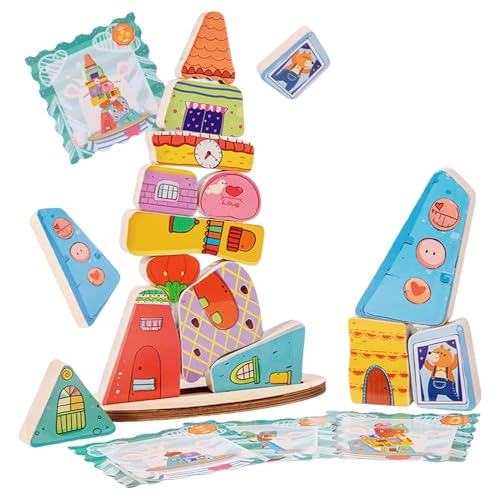 Uonguon Building Blocks Game, Stacking Balance Toys for Girls, Toddler Building Blocks, Tabletop Game for Boys and Girls, Fun Educational Toy for Children, Preschool Stacking Blocks von Uonguon