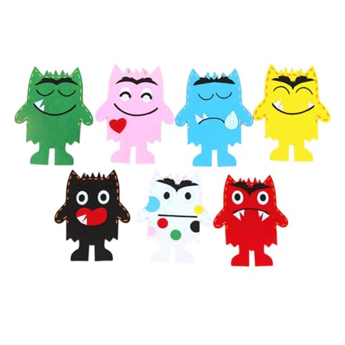 Uonguon Creature Hand Puppets, Non Woven Puppets for Kids, Puppet Making Accessories, Educational Crafting Toy, Creative Puppet Project, Beginner Puppet Kit for Study Room, Classroom von Uonguon