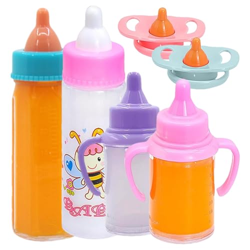 Uonguon Doll Feeding Set for | Caring Accessories with Play Bottles for Milk and Juice | Disappearing Liquid Feature for Engaging Role Play | Perfect for Home, School, and Nursery Fun von Uonguon