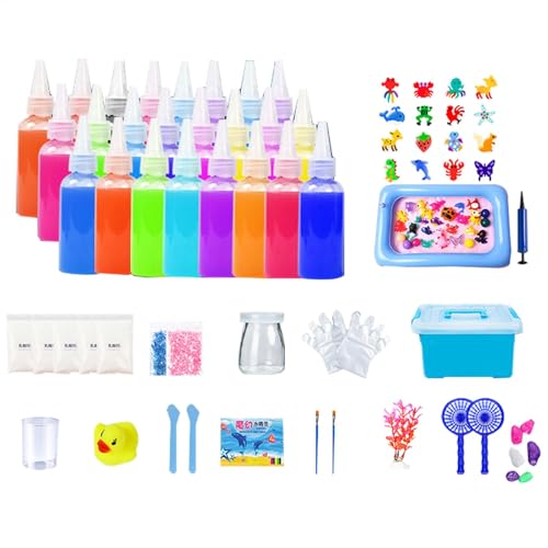 Uonguon Gel Kit, Water Jelly Creative Set, Water Fairy Gel Set, Water Animal Craft Kit, Sea Creature Mold, Gel Craft Kits, Water Animal Gel, Creative Water Set, Kids Water Gel Kit von Uonguon