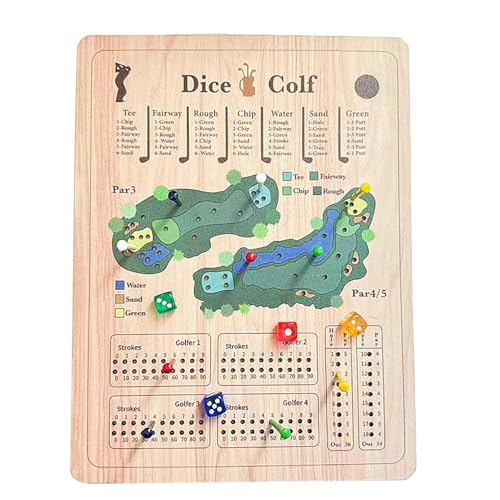 Uonguon Golf Dice Board Game, Funny Tabletop Golf Game, Desktop Golf Dice Game, Family Strategy Board Games, Golf Dice Game, Unique Board Game, Fun Golf Games for Adults and Kids von Uonguon