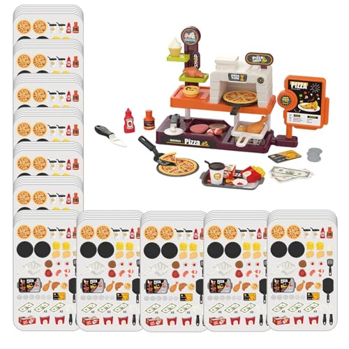 Uonguon Portable Grocery Store, Multifunctional Toy Set, Lights and Sounds Playset, Transforming Kitchen Toy, Preschool Food Accessories, Interactive Grocery Playset, Fun Role Playing Toy for Kids von Uonguon