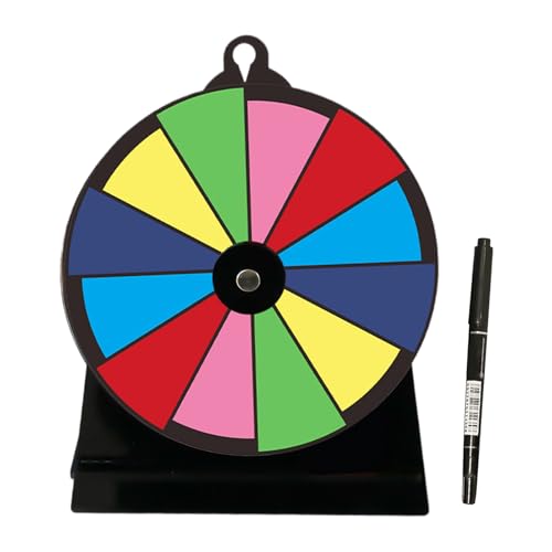 Uonguon Preisrad-Spinner, Tisch-Drehteller mit Ständer, 20 x 15 x 7 cm, wiederverwendbar, trocken abwischbar, drehbares Spielrad für Messen, Karneval, Spendenaktionen, Partys, Veranstaltungen Uonguon Preisrad-Spinner, Tisch-Drehteller mit Ständer, 20 x 15 x 7 cm, wiederverwendbar, trocken abwischbar, drehbares Spielrad für Messen, Karneval, Spendenaktionen, Partys, Veranstaltungen von Uonguon