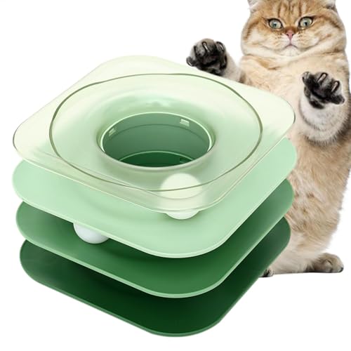 Uonguon Roller Ball Track, Three Square, Interactive Spinner, Pet Accessory, Cat Toy, (8.86x8.86x5.71 Inches), Great for Cats of, Encouraging Play and Exercise von Uonguon