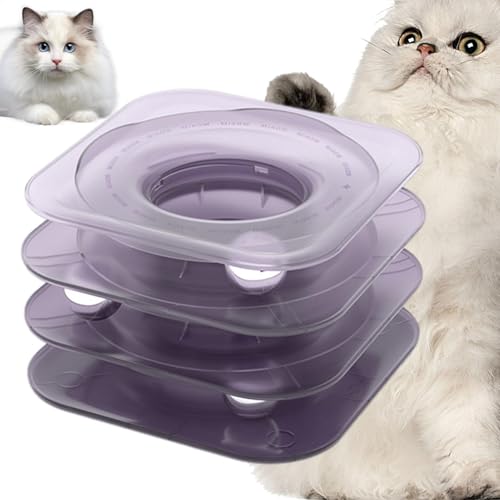 Uonguon Roller Ball Track, Three Square, Interactive Spinner, Pet Accessory, Cat Toy, (8.86x8.86x5.71 Inches), Great for Cats of, Encouraging Play and Exercise von Uonguon