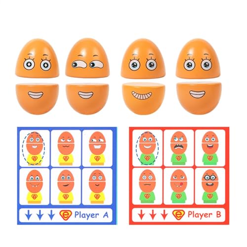 Uonguon Wooden Egg Toy, Two-Player Egg Battle Game, Educational Early Learning Toys, Interactive Matching Sorting Activity, Fun Game for Children and Adults, 10.83x7.87x1.97 Inch von Uonguon