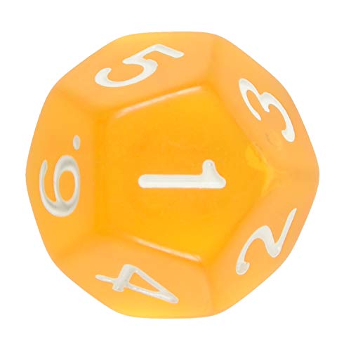 Uooduby 7-Dice Seitig D4 D6 D8 D10 D12 D20 D Transparent Gelb von Uooduby