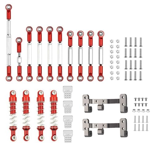 Uooduby Metall Lenkstange Zug Stangen Halterungen StoßDäMpfer Satz für C14 C24 C24-1 1/16 RC Auto Upgrade Teile,1 von Uooduby