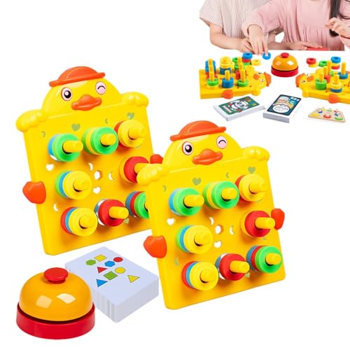 Uoqpty Farb-Matching-Spiel, Sortierspielzeug für Kleinkinder - Interaktives Farbanpassungsspielzeug Farbanpassungsbrett - Vielseitiges Lernspielzeug, Farbklassifizierungsspiel für Kinder, und Mädchen von Uoqpty