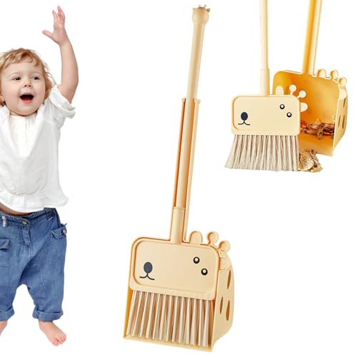 Uoqpty Mopp-Besen-Set für Kleinkinder,Kinder-Besen-Set - Cartoon-Mopp- und Besenset | Kinder-Reinigungsbesen-Kehrschaufel-Set, Kinder-Reinigungsset, lustiges Housekeeping-Spielset von Uoqpty