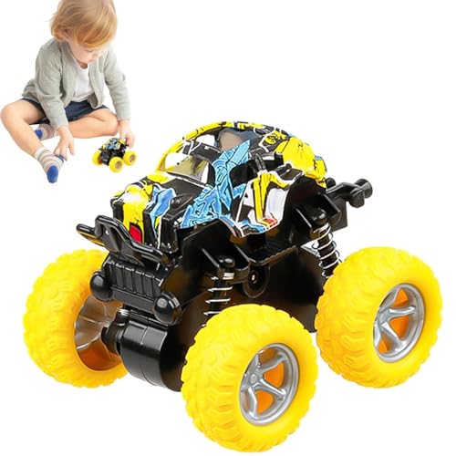 Uoqpty Push-and-Go-Stunt-Auto, Trägheitsauto-Spielzeug,Rotierendes Auto für Kinder | Reibungsbetriebenes Autospielzeug für Kinder, Spielzeug für, Stuntauto-Modellspielzeug für Zuhause, Kindergarten, von Uoqpty