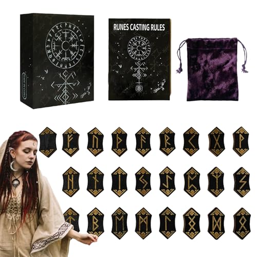 Uoqpty Runenset - Holz Runen Mit Referenzkarte | Energie Symbol Meditationshilfe Mythologie Accessoire Für Camping Geschenk Familie Freunde Kollegen Uoqpty Runenset - Holz Runen Mit Referenzkarte | Energie Symbol Meditationshilfe Mythologie Accessoire Für Camping Geschenk Familie Freunde Kollegen von Uoqpty