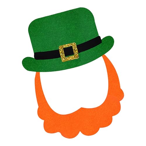 Uoqpty St. Patricks Day Cutout-Hut, St. Patricks Day Cut- Irische festliche Ornamente Party-Requisiten | Foto-ation aus Papier für Kunstschulen, irische Partys, Zuhause und Familientreffen von Uoqpty