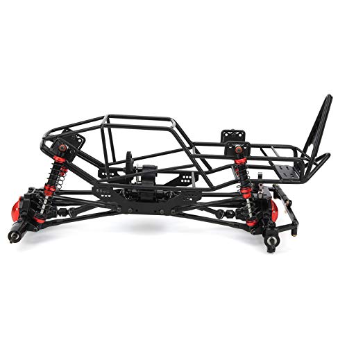 Uplory RC-Car-Chassis-Rahmen, robuster Metallkarosserie-Chassis-Rahmen, Autoschale, kompatibel mit AXIAL SCX10 90022 90027 1/10 Klettermodellteilen, Schwarz von Uplory