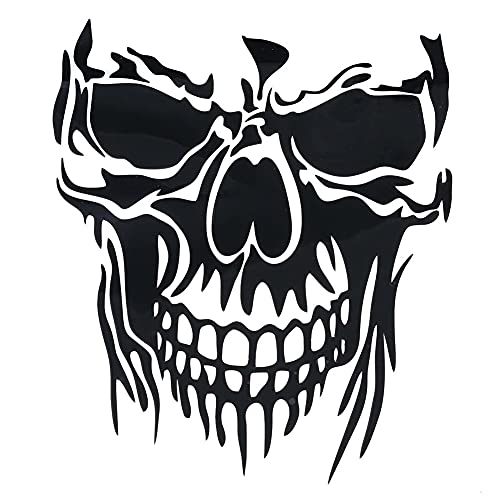 Aufkleber Totenkopf Totenkopf Halloween Sticker Auto Schädel Motorhaube Aufkleber Totenkopf Kapuze Auto Aufkleber Schädel Auto Aufkleber für Körper LKW Heckklappe Fenster Tür (schwarz) von Uposao