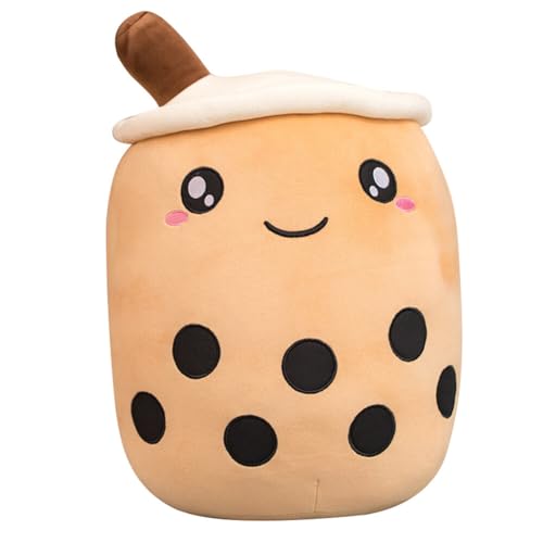 Uposao Bubble Tea Plüschtier Kuscheltier, 35CM Cartoon Plüsch Puppen Lustiges Kissen Milchtee Softpuppe Teetasse Kissen Kinderspielzeug Geburtstagsgeschenk Für Kinder Mädchen,Braun #1 von Uposao