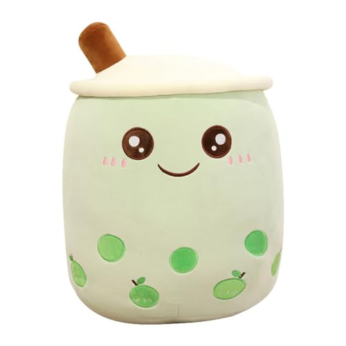 Uposao Bubble Tea Plüschtier Kuscheltier, 50CM Cartoon Plüsch Puppen Lustiges Kissen Milchtee Softpuppe Teetasse Kissen Kinderspielzeug Geburtstagsgeschenk Für Kinder Mädchen,Grün von Uposao