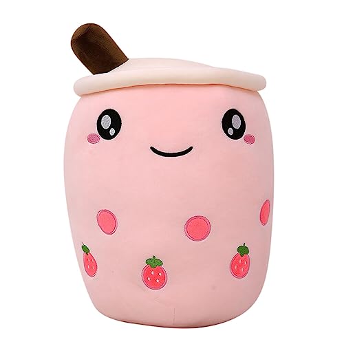 Uposao Bubble Tea Plüschtier Kuscheltier,35CM Cartoon Plüsch Puppen Lustiges Obst Komfort Umarmungskissen Milchtee Teetasse Kissen Stofftier Süßes Geschenk Für Kinder Erwachsene Geburtstag von Uposao