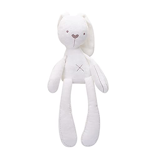 Uposao Klein Kaninchen Plüschtier, 45 cm Kaninchen Hasenpuppe mit Schlappohren Stofftier Kuscheltier Hasepuppe Stofftierpuppe Plüsch Tierspielzeug Geschenke für Kinder Baby Mädchen Freundin,Weiß von Uposao