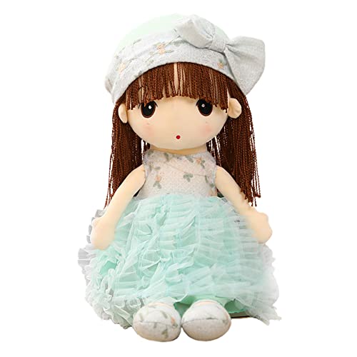 Uposao Kuschelpuppe Plüsch Stofftier, 50CM Weiche Stoffpuppe mit Kleidung und Haaren für Kinder von 0-5 Jahren Gefüllte Puppen Märchen Prinzessin Puppe Plüschtier Weihnachten Geschenke,Grün Uposao Kuschelpuppe Plüsch Stofftier, 50CM Weiche Stoffpuppe mit Kleidung und Haaren für Kinder von 0-5 Jahren Gefüllte Puppen Märchen Prinzessin Puppe Plüschtier Weihnachten Geschenke,Grün von Uposao