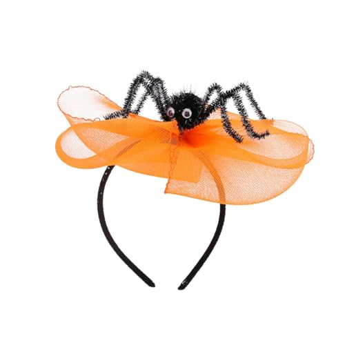 Uposao Spinnen Haarreif Damen Halloween Spinnen Schädel Netz Haarreif Kopfschmuck mit Spinne Schädel Halloween Haar Accessoires für Fotoshooting, Party, Kopfbedeckung von Uposao